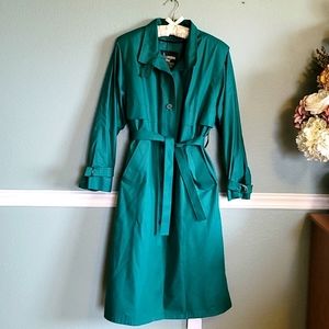 London Fog Teal Trench Coat